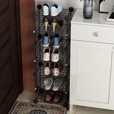 GAPANG 預製窄入口鞋櫃黑色 7 層 N, 1個