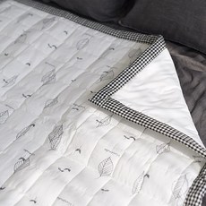 비비엔다 순면 방수패드 신생아방수요, 블랙리프, 1개