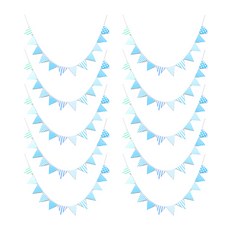 블럭마트 돌잔치용품 삼각플래그 가랜드 10p, TYPE1, 10개