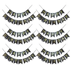 블럭마트 돌잔치용품 골드레터 가랜드 6p, TYPE4, 6개