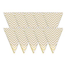 블럭마트 돌잔치용품 삼각형모양 가랜드 10p, 골드, 10개