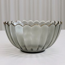 코지테이블 골드라인 크리스탈 유리볼 L, 그레이, 1개