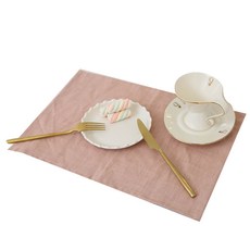 Reb Life 8支亞麻水洗廚房抹布 L, 獨立粉紅色, 1個