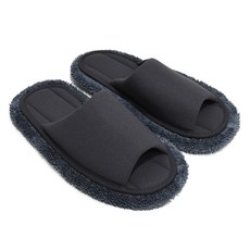 Cotton Lab層間噪音防止清掃拖鞋 深灰色, 1個