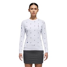 adidas 愛迪達 女款印花高爾夫長袖T恤 DJ2070