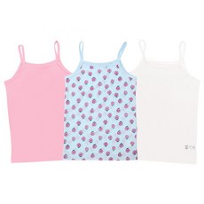 Oraco Corporation女童款桃皮絨人造絲吊帶背心 3件組