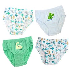 Oraco Corporation男童款恐龍涼感三角內褲 4件組