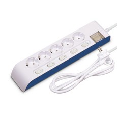 Hi-Tap 設計安全獨立開關延長線 Multi-Tap 5-Prong 16A HIPMP-5, 1個