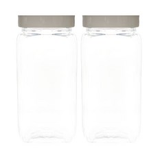 iLock 方形玻璃罐調味瓶, 2L, 2入