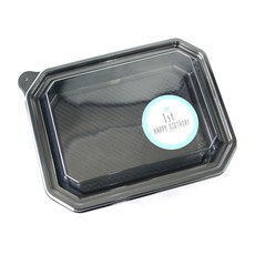 일회용용기 블랙 SL-203 100p + 첫돌스티커 파스텔 민트 100p, 1세트