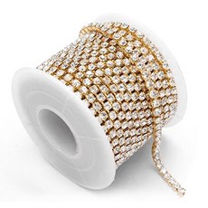 美甲鑽鍊 2mm x 9m, 01(金色), 1個