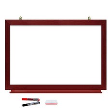 일반형 화이트보드 + 마카 검정 + 빨강 + 지우개, 체리우드