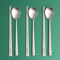 愛與祝福 經文餐具組 3人份, 1套, 湯匙 3p + 筷子 3p, 混合色