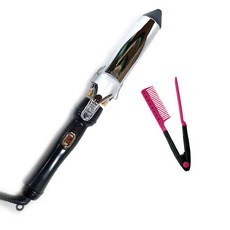CNS WORLD 28mm Power Curling Wave Iron Bon Curling PCIron-28 + Clamp Hairbrush, PCIron-028, 混色