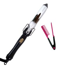 CNS WORLD 31mm Power Curling Wave Iron Bon Curling PCIron-31 + Claw Hairbrush, PCIron-031, 混色