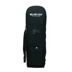 米蘭高爾夫球輪飛行罩+掛鎖隨機出貨+收納袋套組 ML-WAC802, 黑色（袋、蓋）