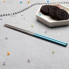 Bloom at home 馬克龍色筷子, 藍色, 2個, 筷子