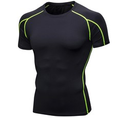 Vilact男性用Under Layer機能性健身短袖上衣