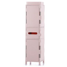 메블르 북유럽 다용도 수납장 디럭스, 4단, 핑크