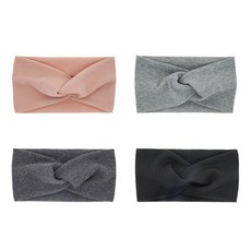 BEASOL 素色扭結造型髮帶組 4入