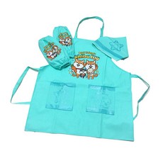 Line Art 兒童 Shiba 圍裙 + 頭巾 + Tosh 套組