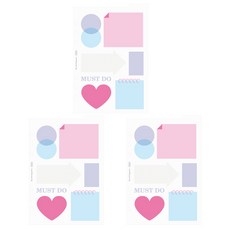 PLEPIC A5 6孔便條索引墊 可愛板 3入, 30張