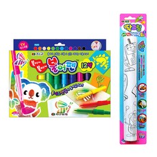 Color Pencil 吹吹筆 12色+著色紙捲, 混色, 1組