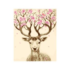 행운 동물 그림 그리기 DIY, 꽃사슴, 1개