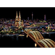 Kong 夜景刮刮紙全套組, 28 顏色 II 科隆大教堂