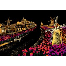 Kong 夜景刮刮紙全套組, 21 顏色 I 荷蘭風車