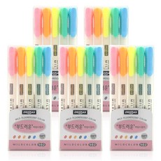 PENMAX 柔和淡彩螢光筆5色組, PINK, ORANGE, YELLOW, BLUE GREEN, BLUE, 5套