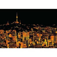 Kong 夜景刮畫紙全配包, 4 經典首爾