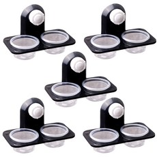 Coconet 固定式爬蟲類吸盤雙格餵食碗, 單一顏色, 5個