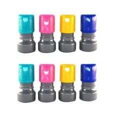 misoro 稱讚印章2 4款 x 2組, 粉色、薄荷色、黃色、藍色, 粉紅色, 薄荷綠, 黃色, 藍色