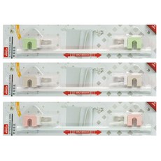 KELLY&STEPHAN 浴室廚房多用途毛巾架 3 件套, 綠色、粉色、白色, 1套