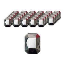 네일은재료빨 팔각 에메랄드컷 네일 평스톤 M, 10 무광블랙, 30개