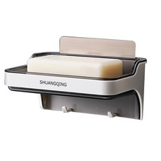 THE ZAKKA 現代多功能黏貼式肥皂架, 灰色, 1個