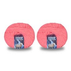 Miso毛線 New Any Wool 編織線 50g, 6006 粉紅色, 2個