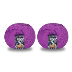 미소털실 뉴애니울 뜨개실 50g, 6029 퍼플, 2개