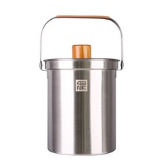 4BNK 스텐304 음식물쓰레기통3L, 실버