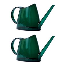 積木超市 園藝用品 澆水壺 塑膠 橢圓形 水桶 深綠色, 2個