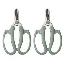 블럭마트 원예용품 라운드 플로리스트 고급꽃가위 카키, 2세트