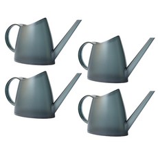 Block Mart 園藝用品 塑膠橢圓形灑水壺 霧麵灰, 4個