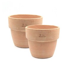 Garden in the City 圓形長型義大利陶土花盆 2入, 混色