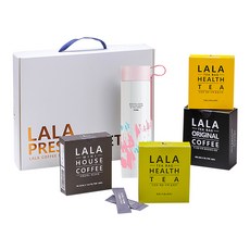 라라 원두커피 건강차 아이어텀블러 선물 5종세트, 에티오피아 티백 원두커피 8g x 5p + 삼각티백 환절기차 1g x 5p + 삼각티백 슬림차 1g x 5p + 미니커피 0.9g x 10p, 1세트