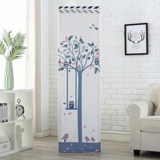 알럽홈 사각 스판 스탠드 에어컨 커버, 그네나무