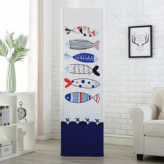 알럽홈 사각 스판 스탠드 에어컨 커버, 패턴피쉬