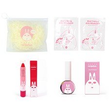 Recipebox 孩童旅行彩妝組, 收納袋+面膜2入+唇彩筆+亮彩光澤指甲油, 1組