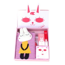 recipebox Happy Box孩童用彩妝 6件組, 背包(隨機出貨)+面膜 2入+亮片粉指甲油+唇彩筆+防曬氣墊, 1組