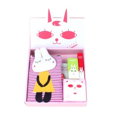 recipebox Happy Box孩童用彩妝 6件組, 背包(隨機出貨)+面膜 2入+綠色指甲油+唇彩筆+防曬氣墊, 1組